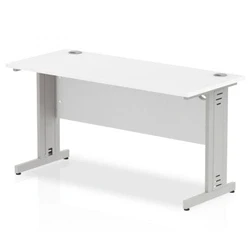 Image of Impulse 1400x600 White Silver Cable Leg