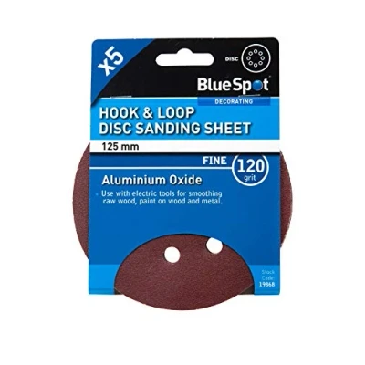 Image of Bluespot 19868 125mm 5 Pack 120 Grit Sanding Disc