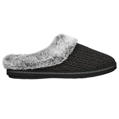 Image of Skechers COZY Campfire Slippers black, Women&#039;s, Size: 3, Black Polyester