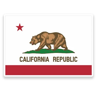Image of 2 x 10cm California Flag Vinyl Decal Sticker Laptop Car Tablet USA America #9006 (10cm Wide 7cm High)