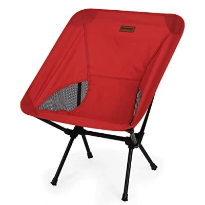 Image of Rainberg Ultra Lightweight Camping Chair, Folding Chairs for Adults, Foldable Garden Outdoor Picnic BBQ Chairs. (Pack of 1, Red)