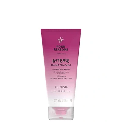 Image of Four Reasons Color Mask INTENSE Fuchsia (27 Colors) Intensive Toning Treatment Depositing Conditioner Semi Permanent Hair Dye for Lightened and Colored 100% Vegan, 6.76 fl oz
