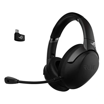 Image of ROG Strix Go 2.4 Wireless Gaming Headset (AI Noise Canceling Mic, 40mm Drivers, Hi Res Audio, Lightweight, GHz, USB C, 3.5 mm, For PC, Mac, Switch, Xbox One, PS4, PS5 and Mobile Devices) Black