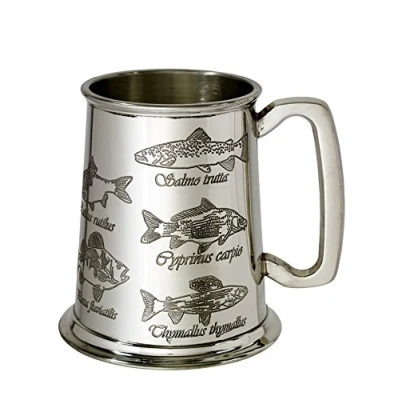 Image of Wentworth Pewter Fish 1 Pint Tankard