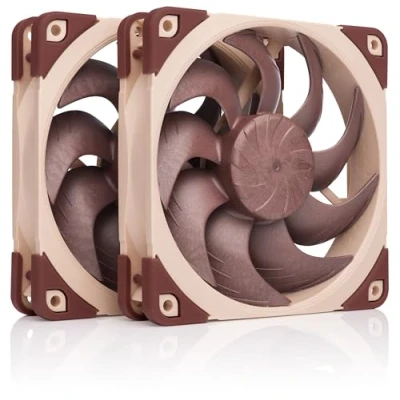 Image of Noctua NF A12x25 G2 PWM Sx2 PP, Dual Fan Set for Push Pull and Side by Applications (Brown)