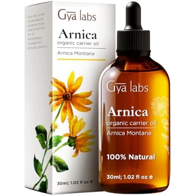 Image of Gya Labs Arnica Oil for Natural Cold Pressed Undiluted Skin, Aromatherapy &amp; Soothing (30ml)