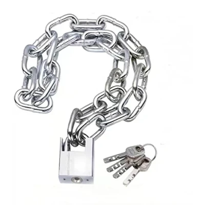 Image of Security Chain Lock,Bike Lock, Premium Case Hardened ,Cannot Be Cut with Bolt Cutters Or Hand Tools, Ideal for Motorcycles, Bike, Generator, Gates ,Outdoor Furniture