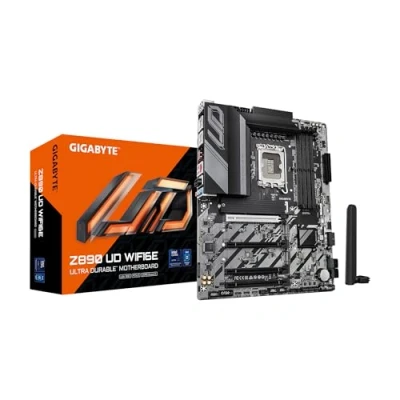 Image of GIGABYTE Z890 UD WIFI6E Intel Core Ultra (Series 2) LGA 1851 Motherboard, ATX, DDR5, 3X M.2, PCIe 5.0, Front USB Type C, WIFI6E, 2.5GbE LAN, EZ Latch