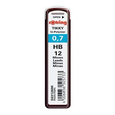Image of rOtring Tikky hi Polymer Lead Refills, 0.7 mm, HB (312690)