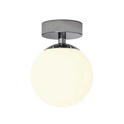 Image of Denver Semi Flush Bathroom Ceiling Light Polished Chrome IP44, G9