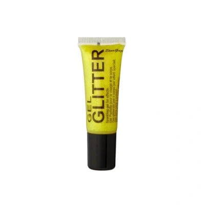 Image of Gel Glitter Yellow. Sparkling for your face &amp; body with fine nib applicator