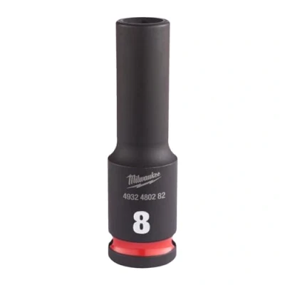 Image of Milwaukee 3/8&quot;SQ Drive Shockwave Impact Socket 8mm Deep Ii