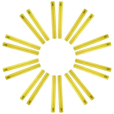 Image of A Star Wooden Yellow Claves, 14 cm 10 Pairs Handheld Rhythm Sticks, Educational Percussion Instrument