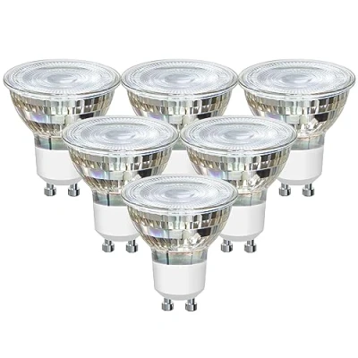 Image of EXTRASTAR GU10 Led Classical Bulbs 4.9W, 425LM 60W Equivalent, Base Light Warm White 3000K Spotlight 38Beam Angle, Non dimmable, Pack of 6