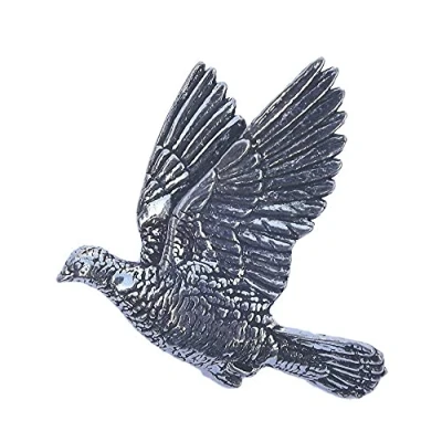 Image of WOOD PIGEON In FLIGHT BIRD Badge Hand Made From Solid Pewter The UK