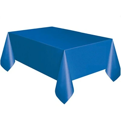 Image of Gemini_mall® Sapphire Blue Plastic Tablecloth Disposable Party Tablecloth, 137cm * 183cm