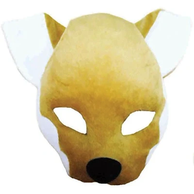Image of Bristol Novelty Fox Mask with Sound on Headband, Fabric, Polyester, Cotton, PET, IC, Multi Colour, One Size