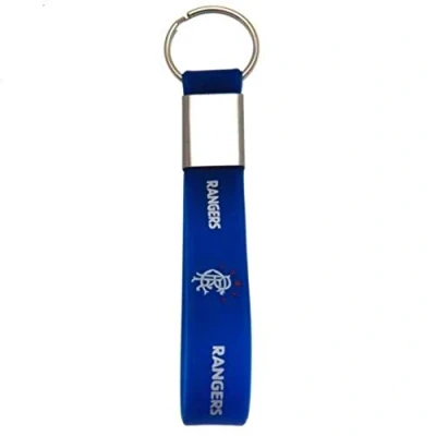 Image of Rangers Football Club Official Silicone Key Ring Chain Team Crest Badge
