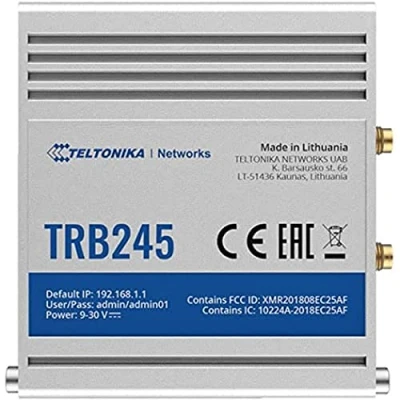 Image of Teltonika TRB245 INDUSTRIAL M2M LTE CAT 4 GATEWAY TRB245000000, 150, W125727569 (4 150 Mpps, SNMP, TCP, UDP, IPv4, IPv6, ICMP, NTP, DNS, HTTP, HTTPS, FTP, SMTP, SSL)