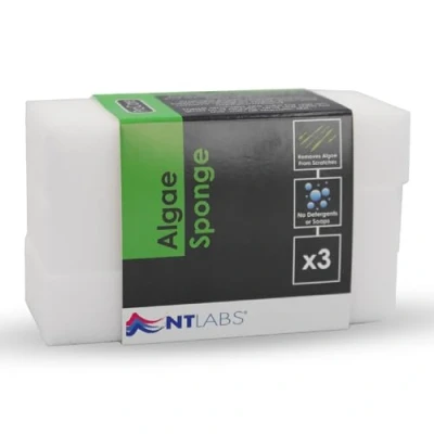 Image of NT Labs ProCare Algae Sponge, Aquarium Cleaning Water Feature Pond Window Each Pack Contains 3 Sponges.