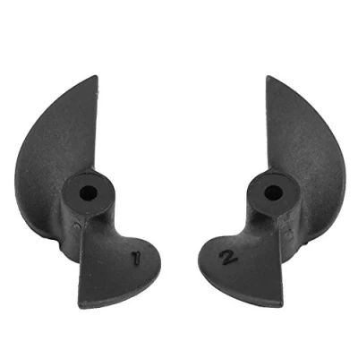 Image of Dilwe RC Boat Propellers, CW CCW Nylon 2 Blades Rotating 2mm Shaft Remote Control Ship Propellers Set