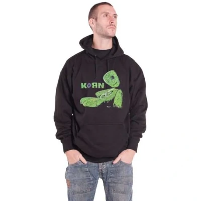 Image of Rock Off Korn Issues Tracklist Men&#039;s Black Pullover Hoodie