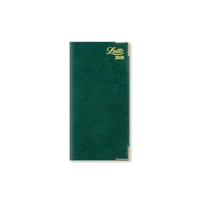 Image of Letts of London Lexicon Slim vertical (landscape) week to view with appointments 2025 diary green