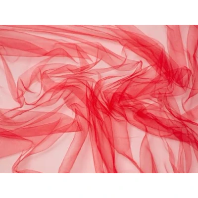 Image of Minerva Soft Tulle Net Fabric Grenadier Red per metre