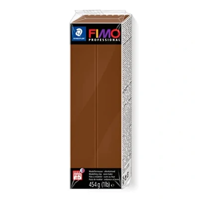 Image of STAEDTLER 8041 78 FIMO Professional Oven Hardening Polymer Modelling Clay Nougat (1 x 454g Block)