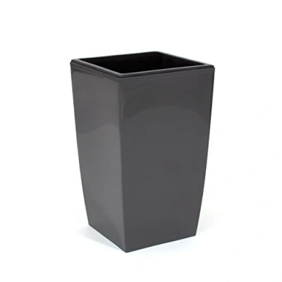 Image of Graphite L 42.5 cm high COUBI TOWER flower pot with liner, 8 colours, new improved construction