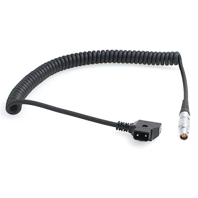 Image of HangTon D tap Coiled Power Cable for RED Komodo X V Raptor Scarlet Epic DSMC2, DJI Ronin 4D Camera Female 6 Pin