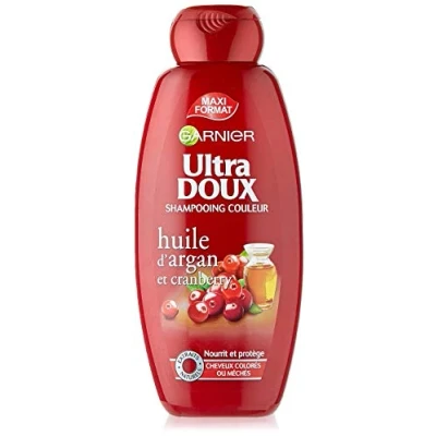 Image of Garnier Ultra Soft Shampoo with Argan Oil and Cranberry for Coloured Hair 400 ml