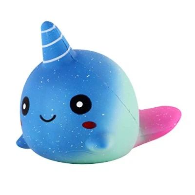 Image of Anboor Squishies Whale Narwhal Galaxy Slow Rising Kawaii Scented Soft Animal Toys Prime 1Pcs