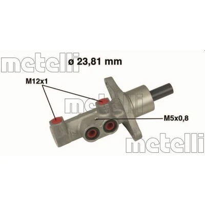 Image of 36000544, 36000758, 36001340, 36002538, 8602846 Master Cylinder METELLI 05 0475 23,81mm Aluminium VOLVO: S40 II, V50, C30, FORD: Focus 2