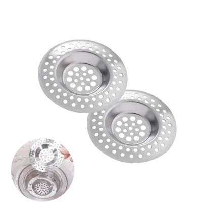 Image of 2 Pcs Sink Strainer, Stainless Steel Strainer Plug, Drain Hair Catcher, Protector Shower Cover, Stopper Filter for Kitchen, Bathtub, Bathroom, 2.75 &quot;/ 7.0cm