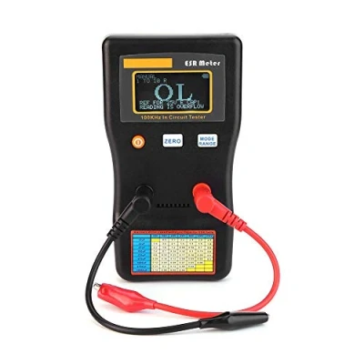 Image of Capacitance Tester, Akozon MESR 100 Auto Ranging Circuit Tester ESR Resistance Meter Ohmmeter LCD Backlight Sleep 0.001 to 100R Dual Terminal for Repairing TV, LCD, Audio Board