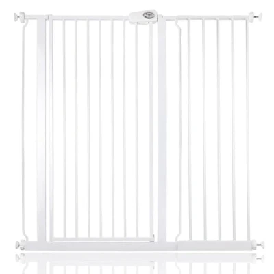 Image of Bettacare Extra Tall Pressure Installed Premium Pet Gate, 108.4cm 116cm, White, Fit Stair Gate for Dog, Safety Barrier Puppy, Easy Installation