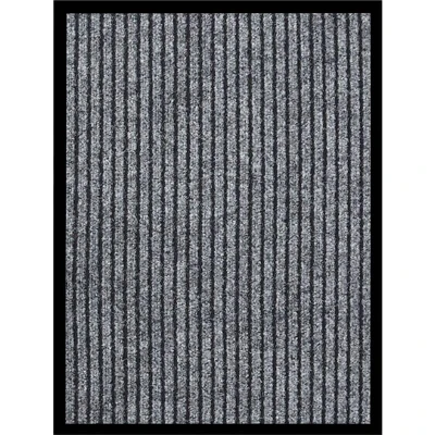 Image of vidaXL Doormat Striped Grey 40x60 cm