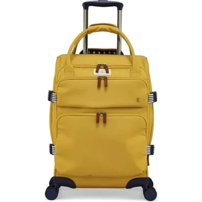 Image of Joules Coast Collection Trolley Travel Luggage Case 4 Wheel, Antique Gold, Cabin Small