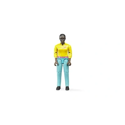 Image of Bruder 60404 &quot;Woman Dark Skin &amp; Turquoise Jeans&quot; Figure