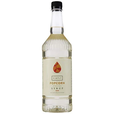 Image of Simply Popcorn Syrup, Vegan &amp; Nut Free Flavoured Syrup for Coffee, Cocktails Baking (1 Litre)