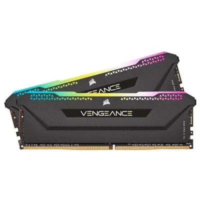Image of Corsair Vengeance RGB PRO SL 16GB (2x8GB) DDR4 3200MHz C16, Illuminated Desktop Memory Kit (10 Individually Addressable LEDs, Wide Compatibility, Optimised for AMD Ryzen) Black