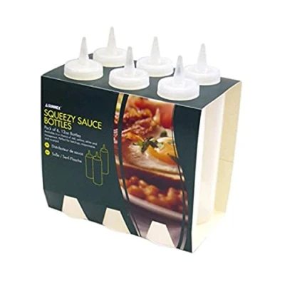 Image of Zodiac M030166C Sauce Bottle Clear 24 oz. (Pack of 6)
