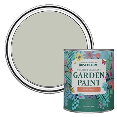 Image of Rust Oleum Grey Mould Resistant Garden Paint In Satin Finish Tyne Fog 750ml