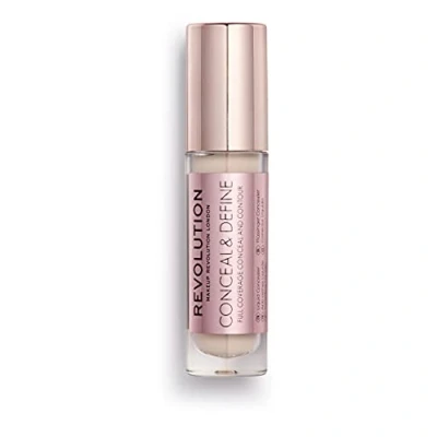Image of Makeup Revolution Conceal &amp; Define Concealer, Lightweight, Longlasting, Full Coverage Face Makeup, C0.5, 4g