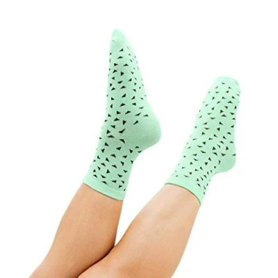 Image of Luckies of London Ice Cream Socks Womens With Novelty Print Gifts For Women &amp; Her Funky Ladies Fun Ankle Love 1 Size Funny Mum Mint Choc Chip