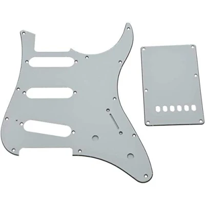 Image of Dopro Guitar SSS Pickguard and Tremolo Trem Cover Back Plate fits Yamaha PACIFICA White 3 Ply