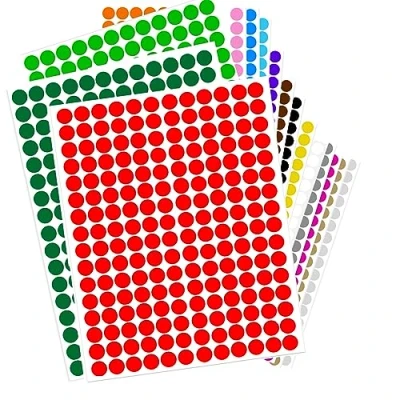 Image of 3264 Pcs Coloured Dot Stickers, 10mm Self Adhesive Circle Coding Sticker Labels for Colour Calendar Organising DIY Crafts Gift Bags Cards Envelope (16 Colors)