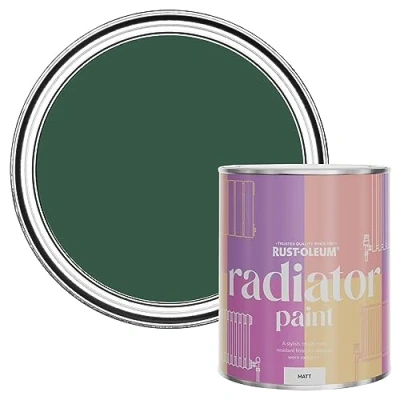 Image of Rust Oleum Grey Heat Resistant Radiator Paint in Matt Finish The Pinewoods 750ML