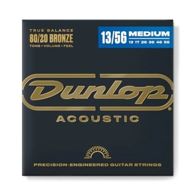 Image of Dunlop DAB1356 Bronze 80/20 Medium 13 56 Acoustic Guitar Strings